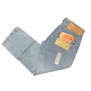 Vintage Levi’s 501 Button‑Fly Jeans – Light Wash – Size 38x30